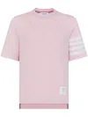 Thom Browne 4-bar Cotton Jersey T-shirt In Pink