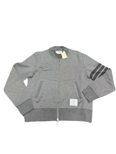 THOM BROWNE THREE-STRIPE ZIP-UP SWEATSHIRT