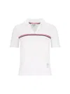 Thom Browne Three Stripes" Knit Polo - White