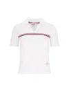Thom Browne Three Stripes" Knit Polo - White