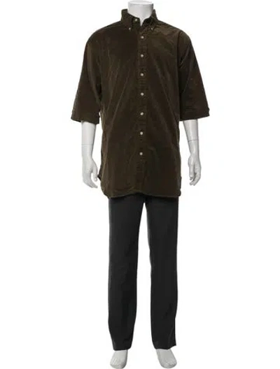 Pre-owned Thom Browne Three-quarter Sleeve Dress Shirt In Green