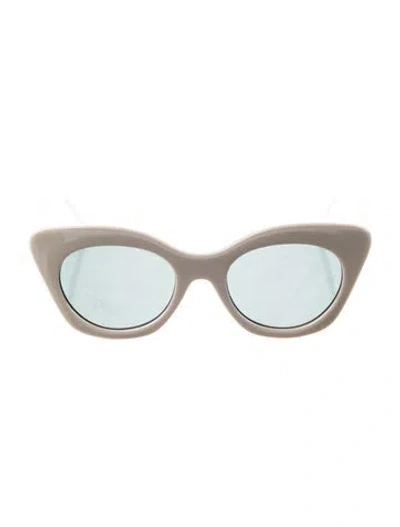 Pre-owned Thom Browne Tinted Cat-eye Sunglasses In White