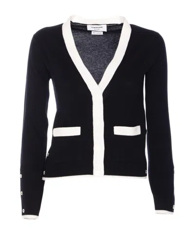 THOM BROWNE THOM BROWNE V-NECK KNITTED CARDIGAN