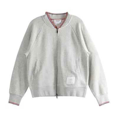 Pre-owned Thom Browne Tipping Pique Loopback Bomber 'light Grey' | Men's Size 4 In Gray