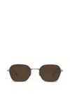 Thom Browne Titanium Rectangular Sunglasses In Metallic