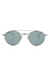 Thom Browne Titanium Round Sunglasses In Grey
