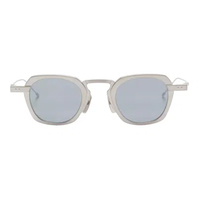 Thom Browne Titanium Square Sunglasses Unisex In Metallic