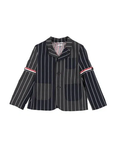 Thom Browne Babies'  Toddler Boy Blazer Midnight Blue Size 6 Wool In Black