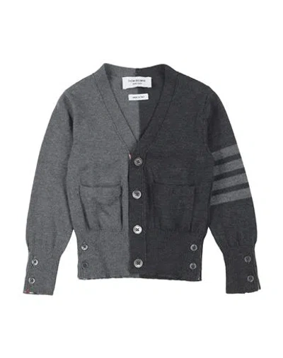 Thom Browne Babies'  Toddler Boy Cardigan Charcoal Size 6 Virgin Wool In Multi
