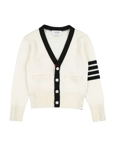 Thom Browne Babies'  Toddler Boy Cardigan Ivory Size 6 Wool, Cashmere In Multi