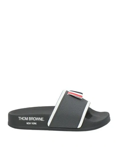 Thom Browne Babies'  Toddler Boy Sandals Charcoal Size 10c Rubber In Gray