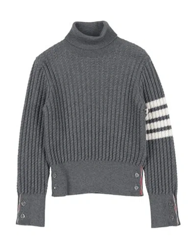 Thom Browne Babies'  Toddler Boy Turtleneck Grey Size 6 Virgin Wool In Gray