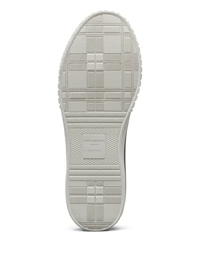 Thom Browne Toile Low Top Sneakers In White