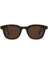 Thom Browne Tokyo Tortoise Rectangular Sunglasses In Brown