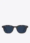 Thom Browne Tortoiseshell Rectangular-frame Sunglasses In Blue