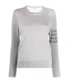 Thom Browne Tonal 4-bar Loopback Sweatshirt In Gray