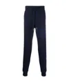 Thom Browne Tonal 4 Bar Loopback Track Pants In Blue