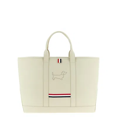Thom Browne Tool Tote Shopping Bag In White