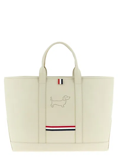 Thom Browne 'tool Tote' Shopping Bag In White