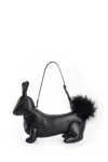 Thom Browne Squirrel-motif Zipped Shoulder Bag In Black