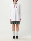 Thom Browne Bow Tie Logo Blouse In White