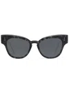 Thom Browne Tortoiseshell Cat-eye Sunglasses In Grey