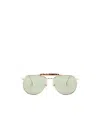 Thom Browne Tortoiseshell-detailed Pilot-frame Sunglasses In Green