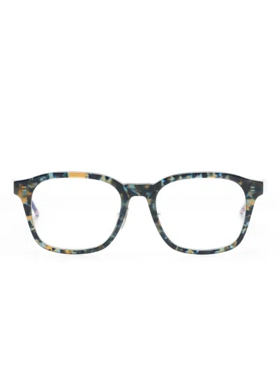 Thom Browne Tortoiseshell-effect Glasses In Blue
