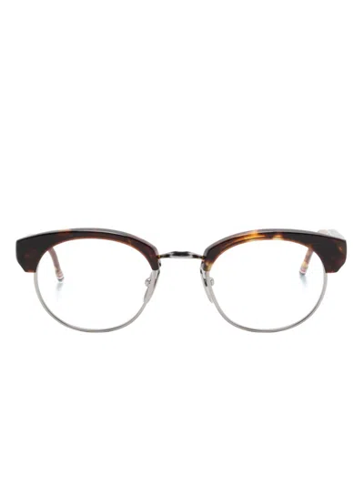 Thom Browne Tortoiseshell-effect Glasses In Black