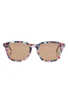 Thom Browne Tortoiseshell-effect Sunglasses In Blue