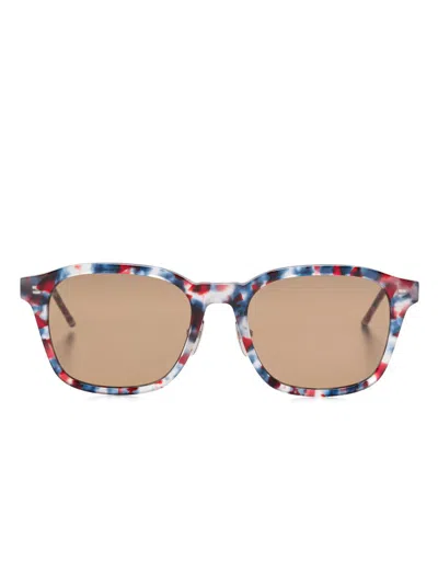 Thom Browne Tortoiseshell-effect Sunglasses In Blue