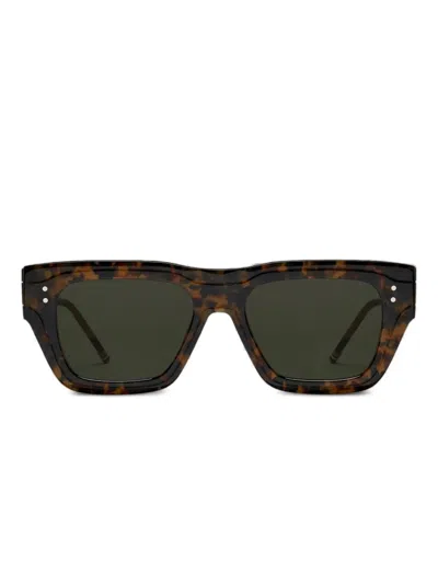 Thom Browne Tortoiseshell Geometric-frame Sunglasses In Brown