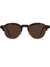 Thom Browne Tortoiseshell Oval-frame Sunglasses In Brown
