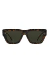Thom Browne Tortoiseshell Rectangle-frame Sunglasses In Brown