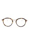 Thom Browne Tortoiseshell Round-frame Glasses In Brown