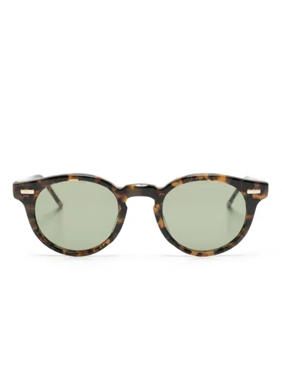 Thom Browne Tortoiseshell Round-frame Sunglasses In 褐色