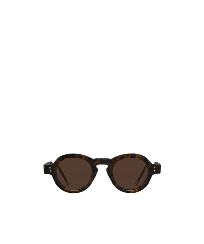 THOM BROWNE THOM BROWNE EYEWEAR ROUND FRAME SUNGLASSES