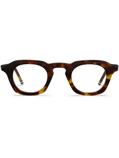 THOM BROWNE TORTOISESHELL SQUARE-FRAME GLASSES