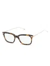 Thom Browne Tortoiseshell Effect Square-frame Glasses In Brown