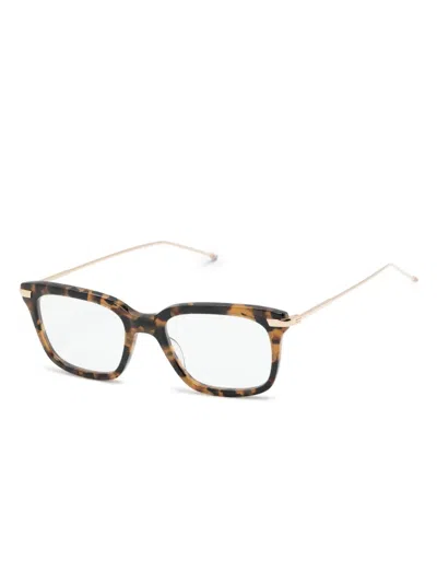 THOM BROWNE TORTOISESHELL SQUARE-FRAME GLASSES