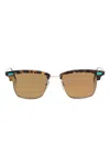 Thom Browne Eckige Sonnenbrille In Schildpattoptik In Braun