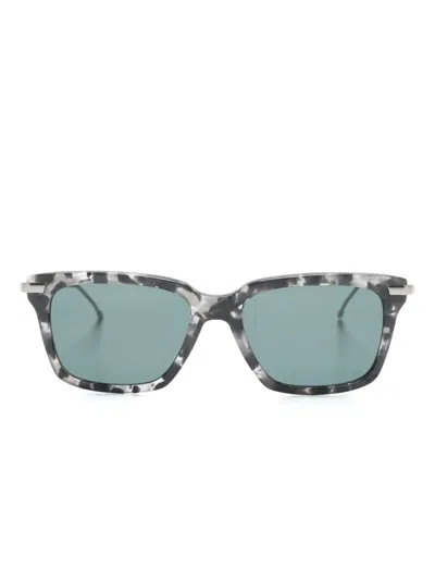 Thom Browne Tortoiseshell Square-frame Sunglasses In Grey