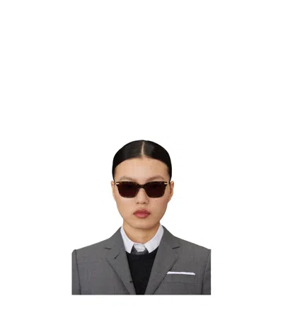 Thom Browne Tortoiseshell Square-frame Sunglasses In Multicolor
