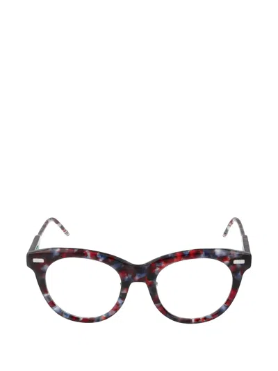 Thom Browne Tortoiseshell-effect Cat-eye Glasses In Red
