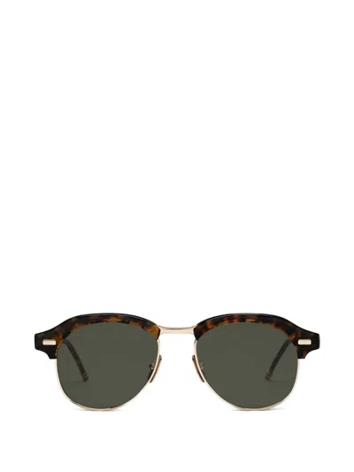 Thom Browne Tortoiseshell-effect Pilot Sunglasses In Multi