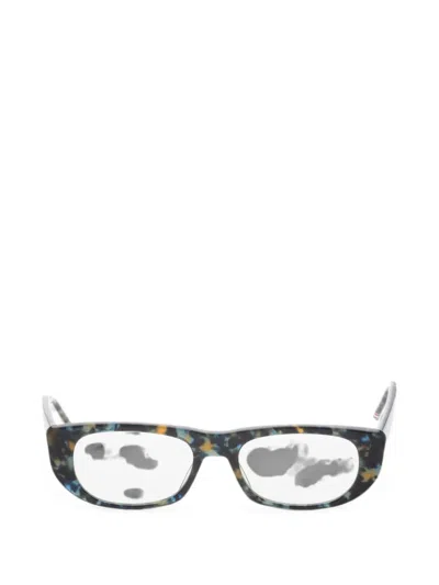 Thom Browne Tortoiseshell-effect Rectangle-frame Glasses In Multi