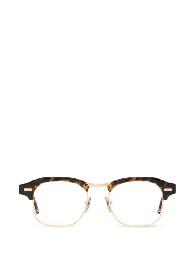 Thom Browne Tortoiseshell-effect Square-frame Glasses In Brown
