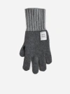 THOM BROWNE TOUCH SCREEN WOOL GLOVES