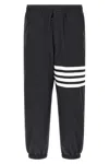 Thom Browne Drawcord Waist Track Pants With Four Stripes In Blue