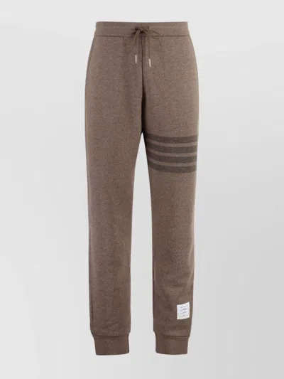 THOM BROWNE TRACK PANTS WOOL DRAWSTRING WAIST